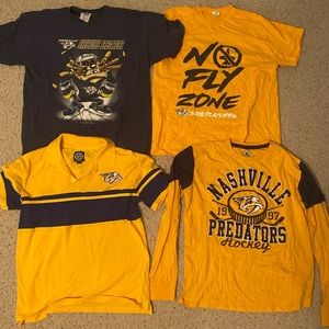 Bundle of Nashville Predators Shirts NHL Hockey
